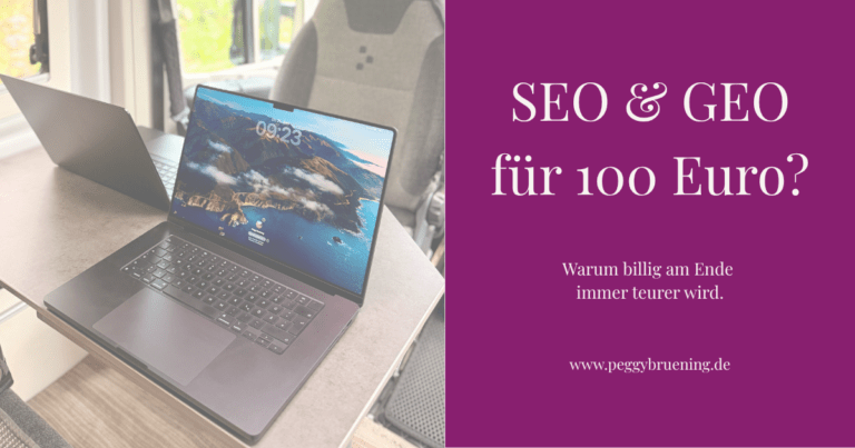 Blogbeitrag 100 Euro SEO Optimierung Peggy Brüning
